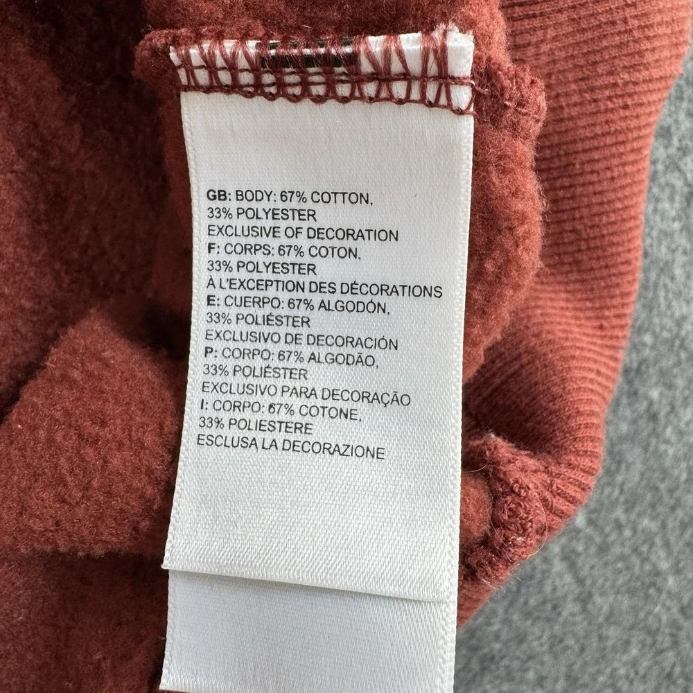 The North Face Men's M Hoodie Red Back Box Logo Never Stop Exploring Pullover
